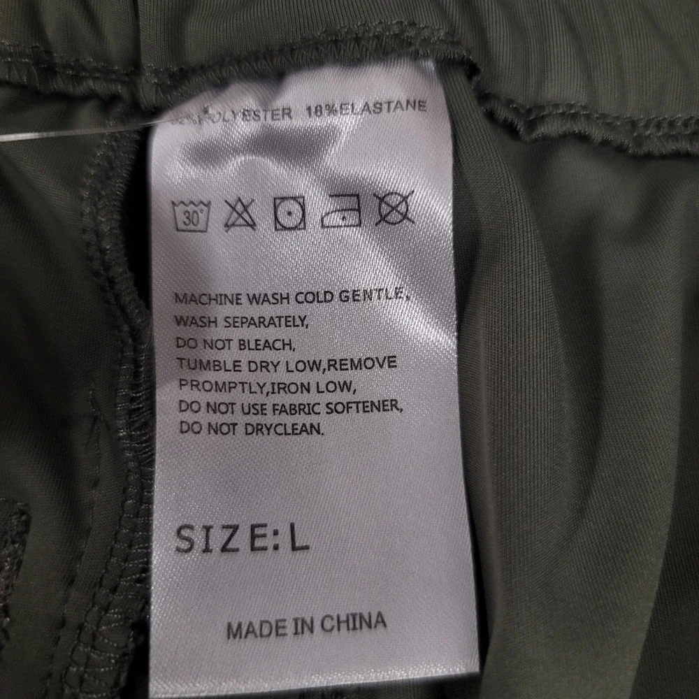 Viodia Olive Green Casual Athleisure‎ Golf Yoga Pants Women Size L